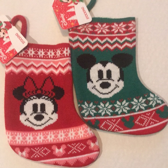 Disney’s Mickey & Minnie Mouse Small Holiday Stockings - Picture 2 of 3